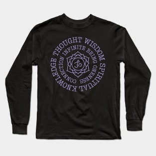 Crown Chakra Wordy Long Sleeve T-Shirt